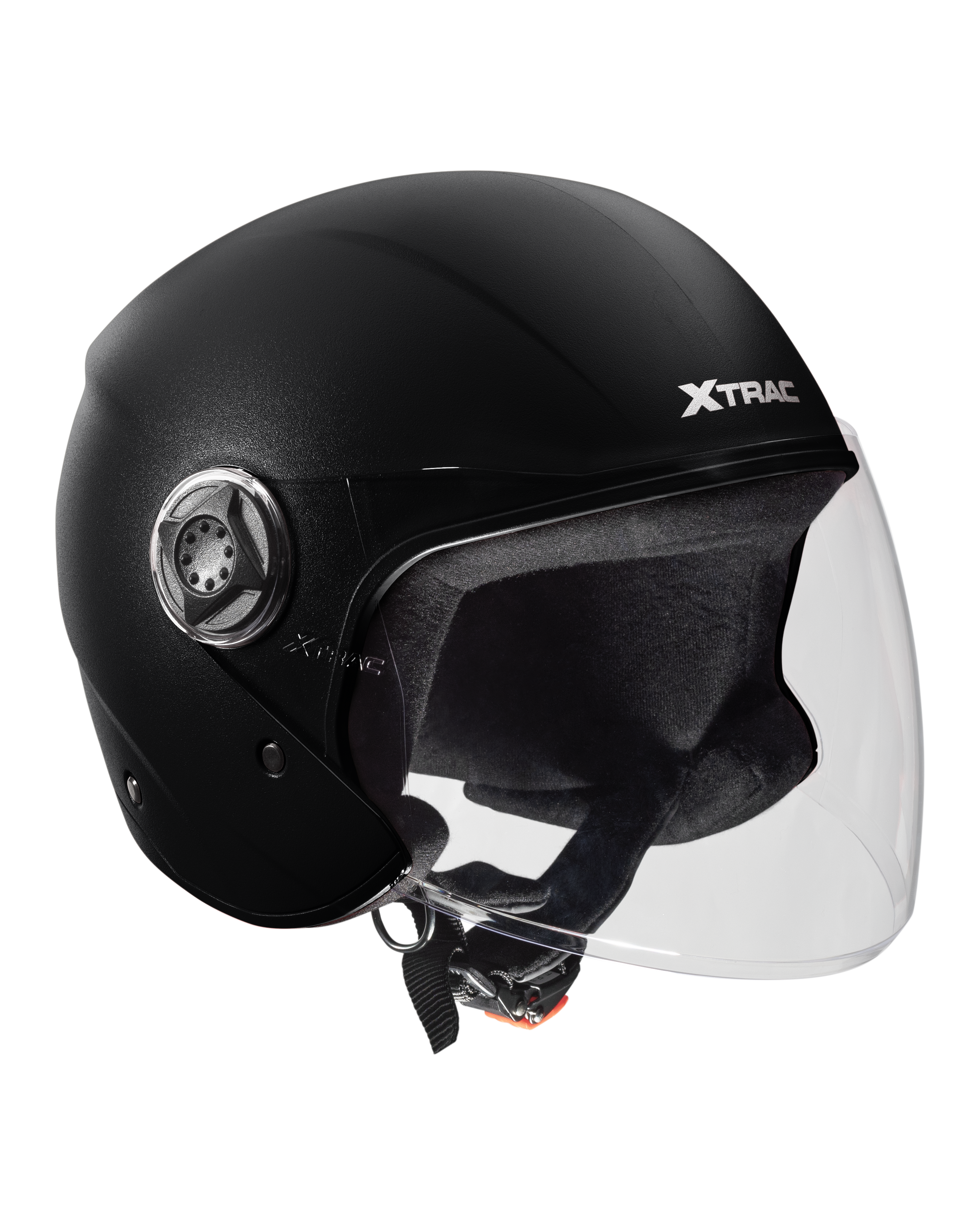 Xtrac Fit ISI Certified Half Face Bike Helmet with Clear Visor | Lightweight Open Face Helmet for Men & Women